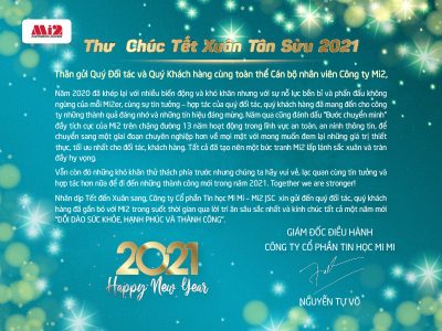 Thư Chúc Tết Xuân Tân Sửu 2021