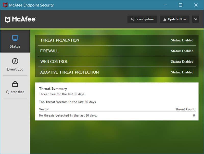 tính năng của mcafee endpoint security 10.7
