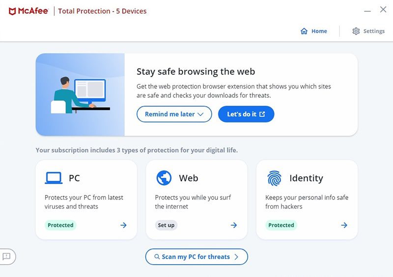 Bản dùng thử McAfee Antivirus miễn phí bao gồm những tính năng gì