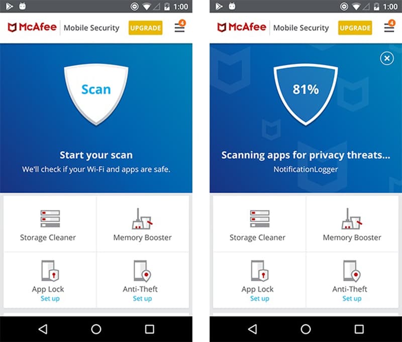 Có thể sử dụng phần mềm mcafee antivirus cho điện thoại di động không